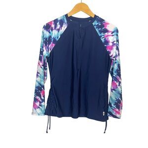 Free Country Women's Swim Shirt UPF 50+ Adjustable Length No‎ Padding Size S 4/6